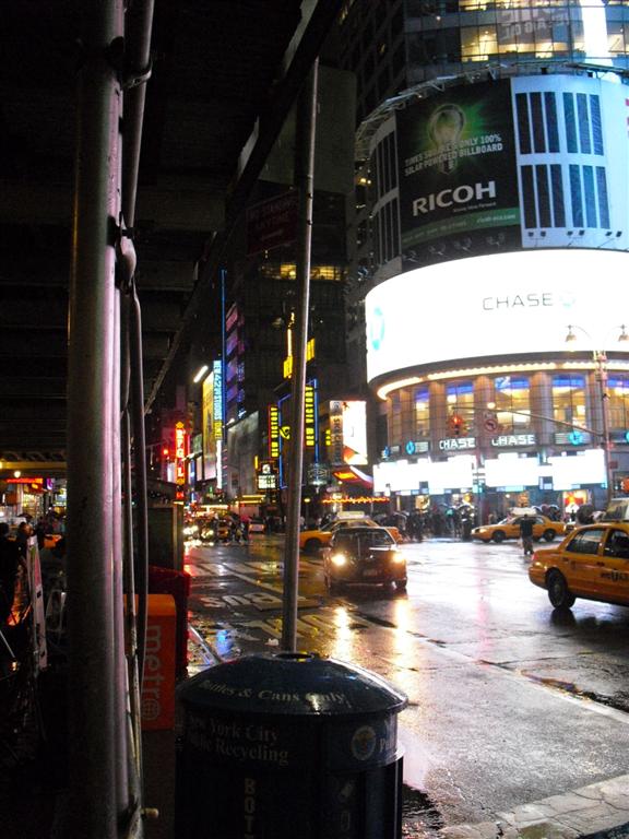 After the holiday I was broke - Times Square - Yellow Cabs
